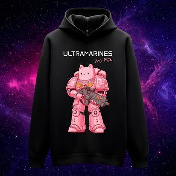 Худі &laquo;Ultramarines Pro Max&raquo; (чорне, XS) hoodie-ultramarines фото