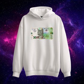 Худі &laquo;20 гримнів&raquo; (біле, XS) hoodie-20-uah фото