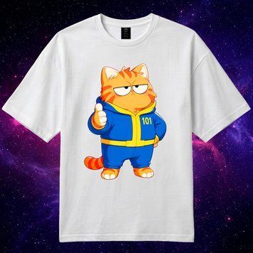 Футболка &laquo;Vault Cat&raquo; (біла, XS) basic-vault-cat фото